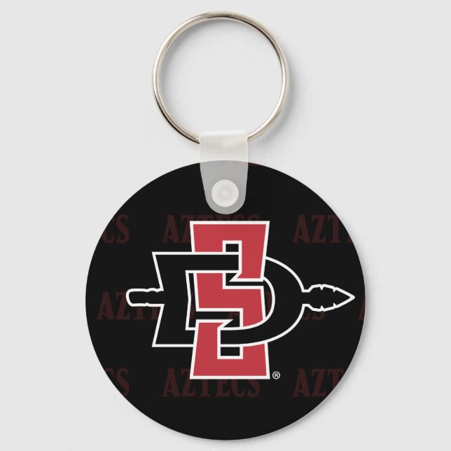 San Diego State University Logo Watermark Keychain (Front)