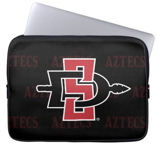 San Diego State University Logo Watermark Laptop Sleeve