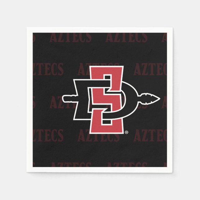 San Diego State University Logo Watermark Napkins (Front)