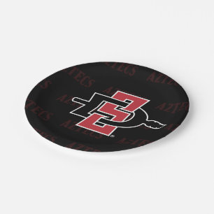 San Diego State University Logo Watermark Paper Plates