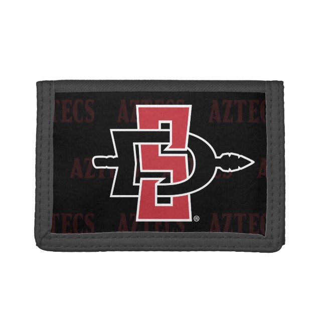 San Diego State University Logo Watermark Trifold Wallet (Front)