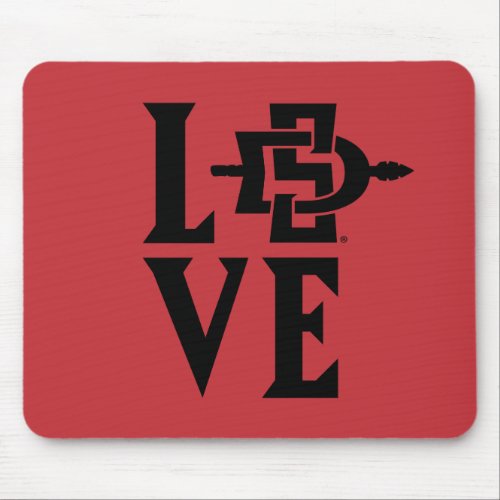 San Diego State University Love_c43139ai Mouse Pad