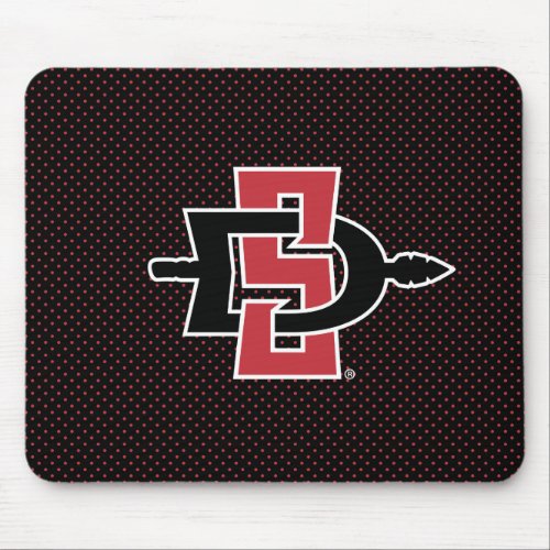 San Diego State University Polka Dot Patternai Mouse Pad