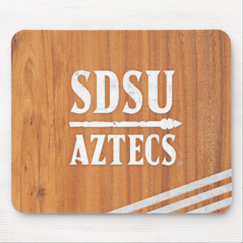 San Diego State University wood cement logo stripe Mouse Pad