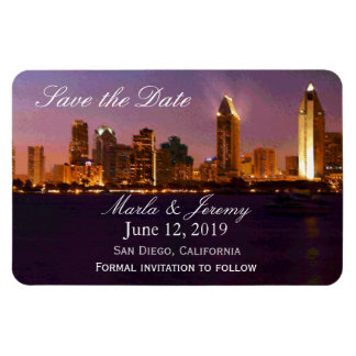 San Diego style save the date Magnet
