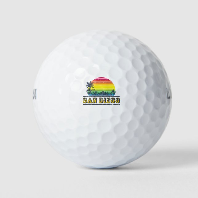 San Diego Summer City Shirts Golf Balls (Front)