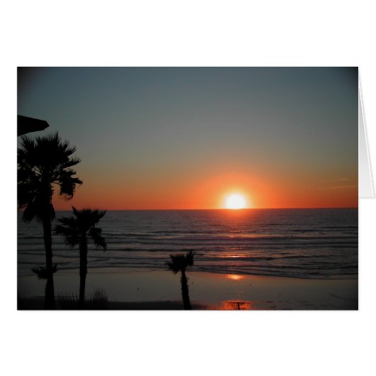 San Diego Sunset at Pacific Beach Cards (Front Horizontal)