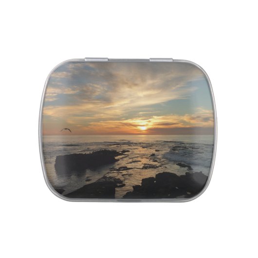 San Diego Sunset I California Seascape Candy Tin (Top)
