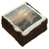 San Diego Sunset I California Seascape Chocolate Brownie (Angled)