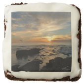 San Diego Sunset I California Seascape Chocolate Brownie (Front)