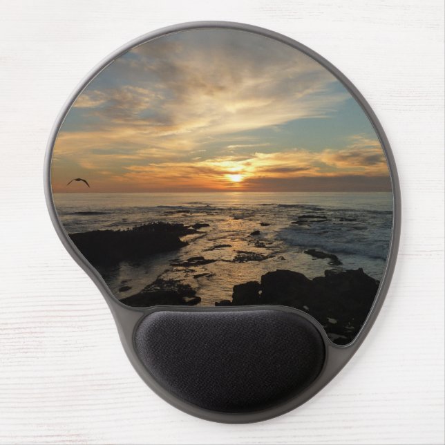 San Diego Sunset I California Seascape Gel Mouse Pad (Front)
