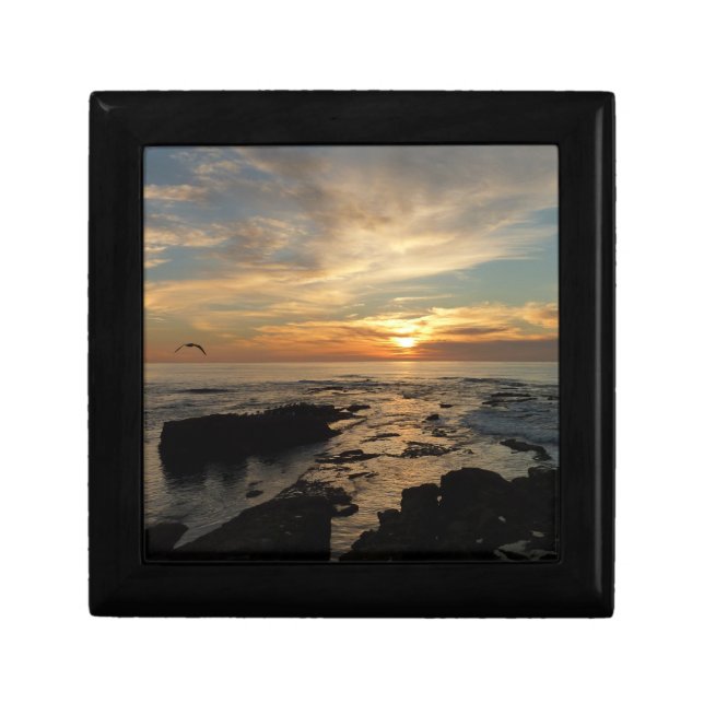 San Diego Sunset I California Seascape Jewelry Box (Front)