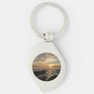 San Diego Sunset I California Seascape Keychain