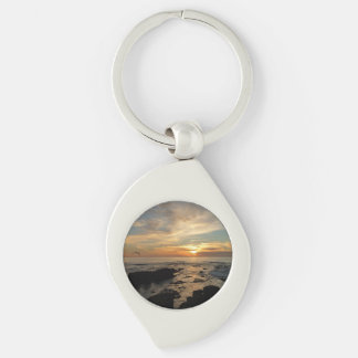 San Diego Sunset I California Seascape Keychain