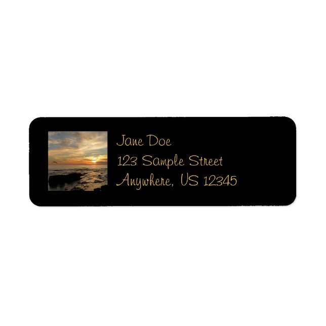 San Diego Sunset I California Seascape Label (Front)