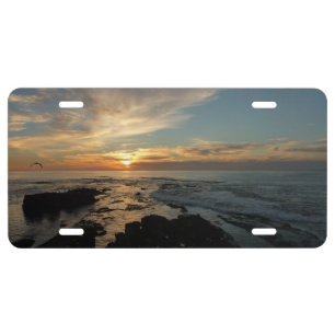 San Diego Sunset I California Seascape License Plate
