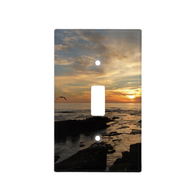 San Diego Sunset I California Seascape Light Switch Cover (Front)