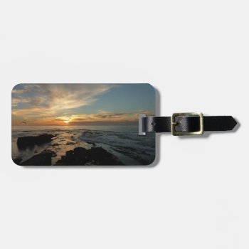 San Diego Sunset I California Seascape Luggage Tag by mlewallpapers at Zazzle