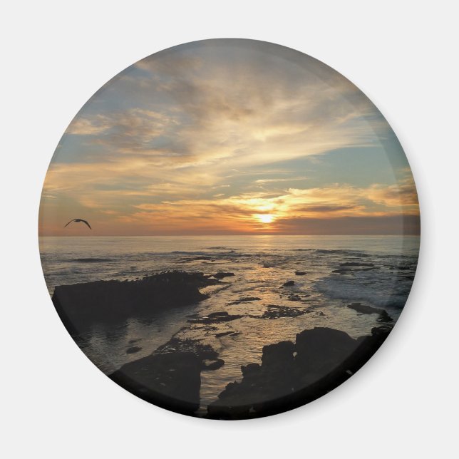 San Diego Sunset I California Seascape Magnet (Front)
