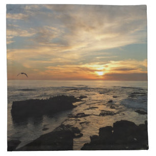 San Diego Sunset I California Seascape Napkin