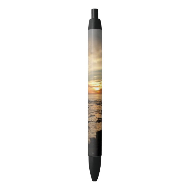 San Diego Sunset I California Seascape Pen (Front Vertical)