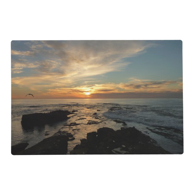 San Diego Sunset I California Seascape Placemat (Front)