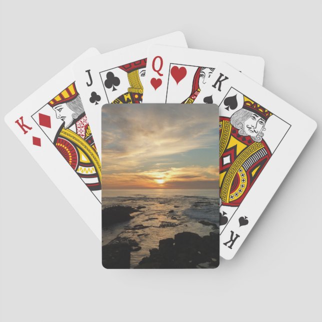San Diego Sunset I California Seascape Poker Cards (Back)