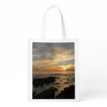 San Diego Sunset I California Seascape Reusable Grocery Bag