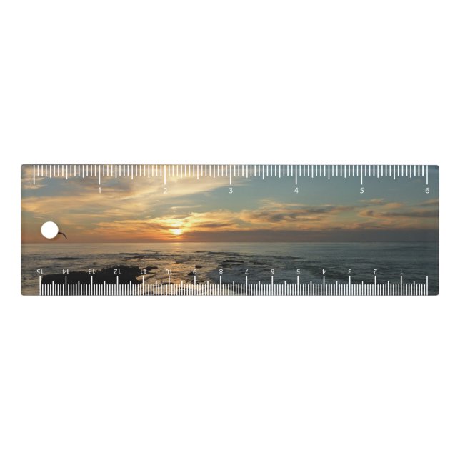 San Diego Sunset I California Seascape Ruler (Front)