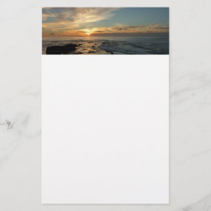 San Diego Sunset I California Seascape Stationery