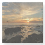 San Diego Sunset I California Seascape Stone Coaster