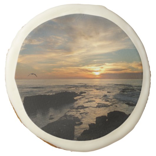 San Diego Sunset I California Seascape Sugar Cookie (Front)