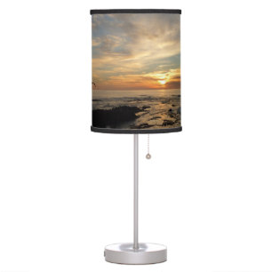 San Diego Sunset I California Seascape Table Lamp