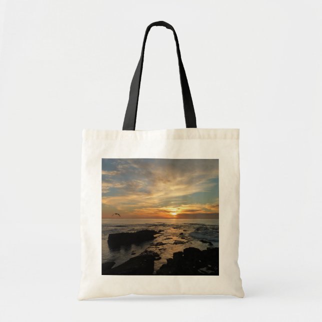 San Diego Sunset I California Seascape Tote Bag (Front)
