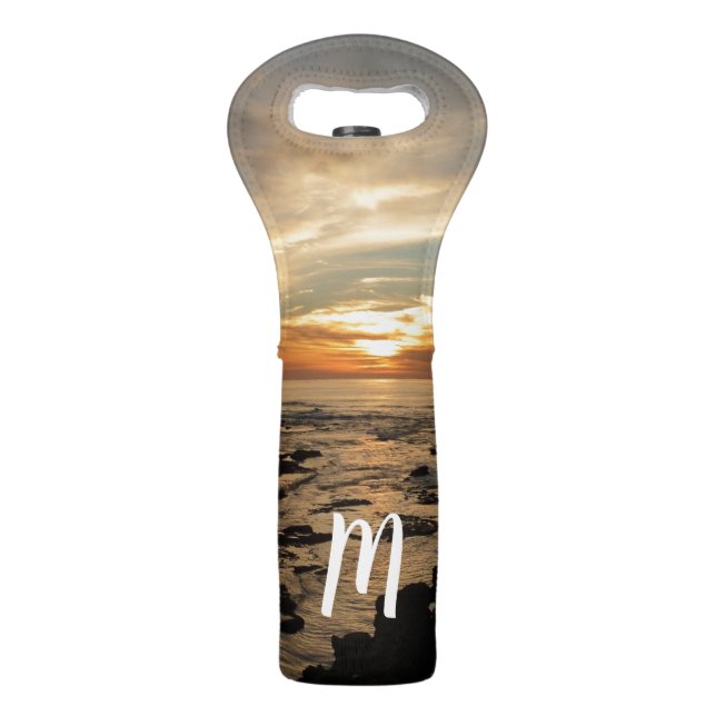 San Diego Sunset I California Seascape Wine Bag (Front)