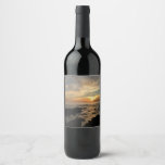 San Diego Sunset I California Seascape Wine Label