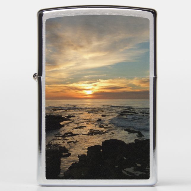 San Diego Sunset I California Seascape Zippo Lighter (Front)