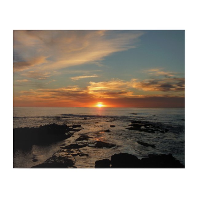 San Diego Sunset II California Seascape Acrylic Print (Front)