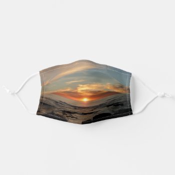 San Diego Sunset Ii California Seascape Adult Cloth Face Mask by mlewallpapers at Zazzle