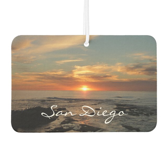 San Diego Sunset II California Seascape Air Freshener (Front)