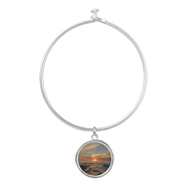 San Diego Sunset II California Seascape Bangle Bracelet (Front)