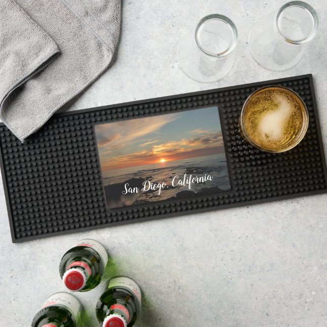 San Diego Sunset II California Seascape Bar Mat (Insitu (Bar 1))