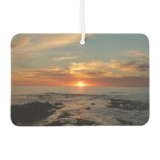 San Diego Sunset II California Seascape Car Air Freshener (Front)
