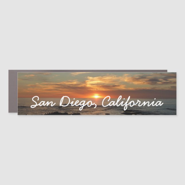 San Diego Sunset II California Seascape Car Magnet (Front)