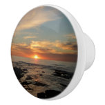 San Diego Sunset II California Seascape Ceramic Knob