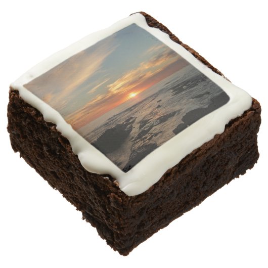 San Diego Sunset II California Seascape Chocolate Brownie (Angled)