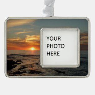 San Diego Sunset II California Seascape Christmas Ornament
