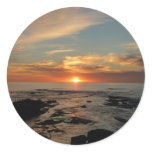 San Diego Sunset II California Seascape Classic Round Sticker