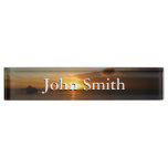 San Diego Sunset II California Seascape Desk Name Plate