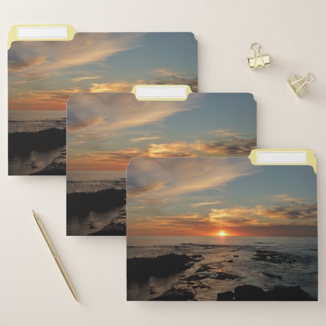 San Diego Sunset II California Seascape File Folder (Set)